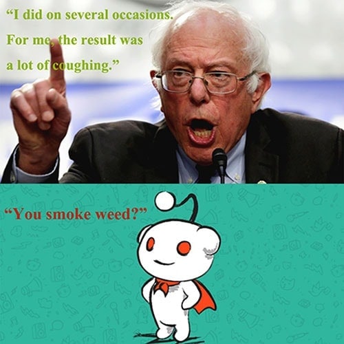 Senator Sanders supports marijuana legalization