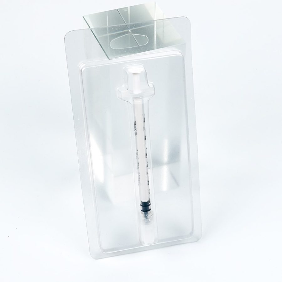 cbd oil syringe clamshell blister packaging