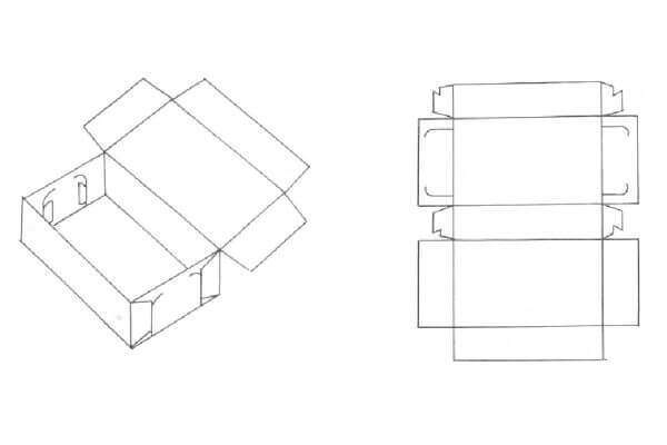 Socket type dish-shaped box with lid connection and corner of box using locking method.
