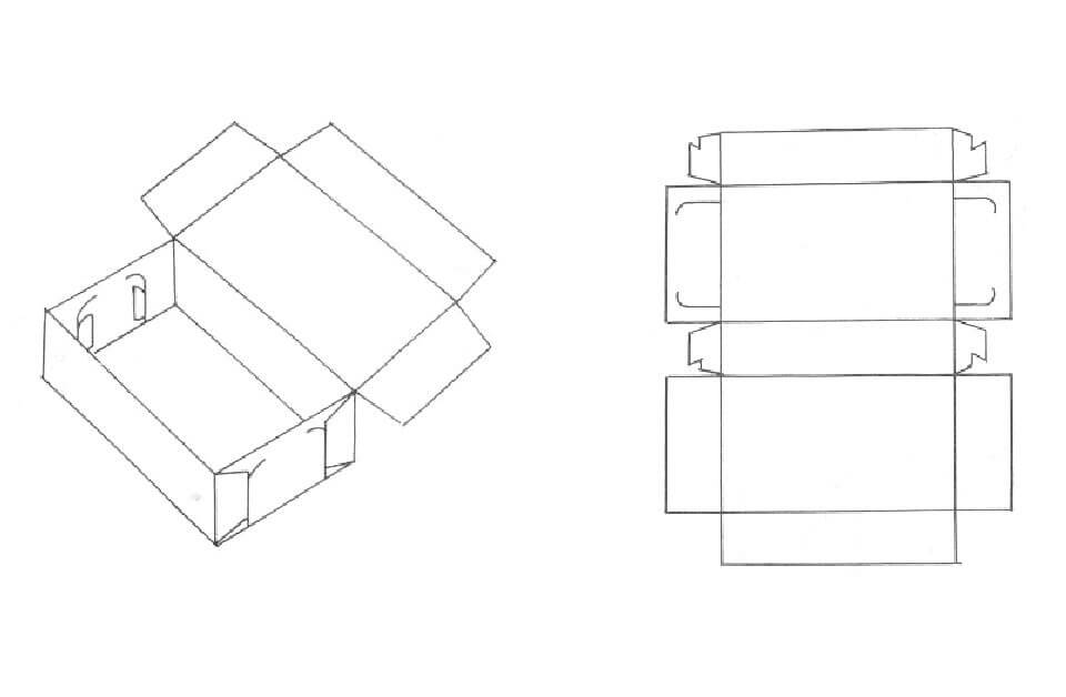 Socket type dish-shaped box with lid connection and corner of box using locking method.