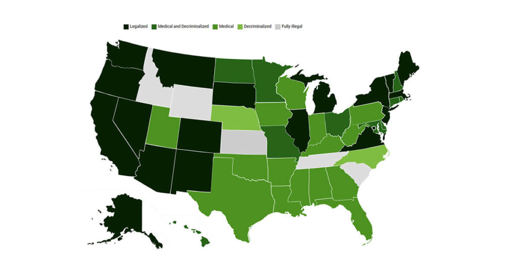 4 More States Legalize Recreational Marijuana As Of 2021 June