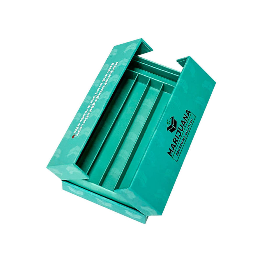magnetic book style box pre rolls packaging