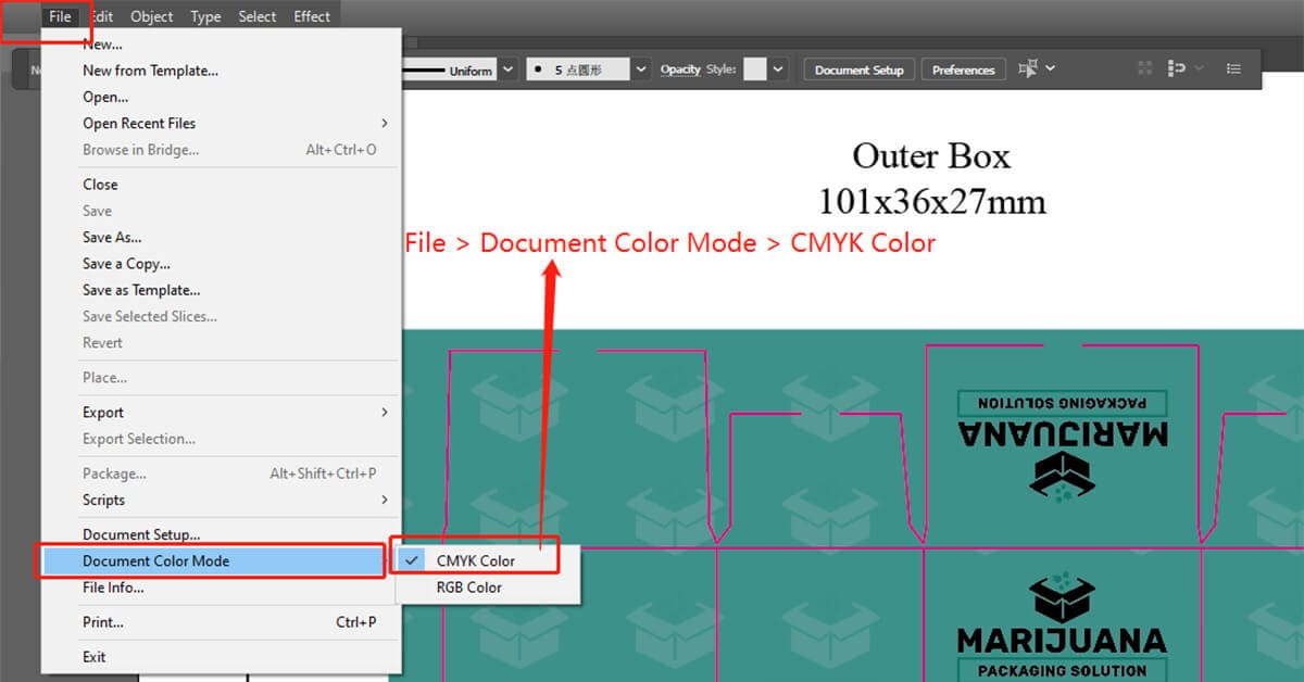 How to change the CMYK color mode pic