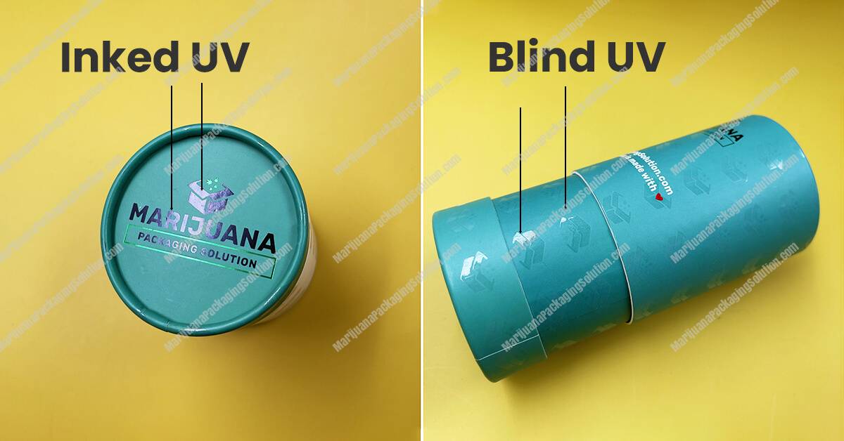 the difference of inked spot UV and blind UV