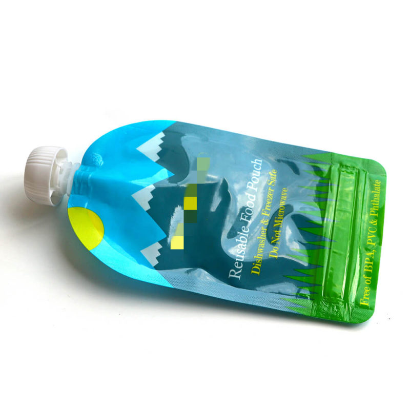 plastic drink pouch with spout pic