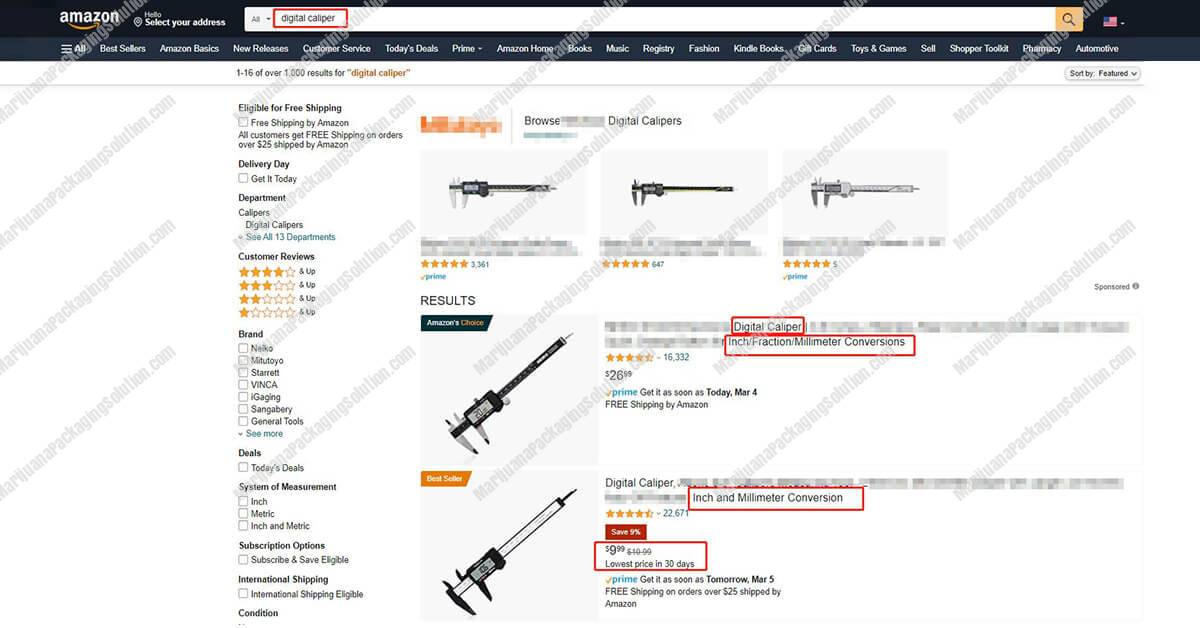 how to buy a Digital Caliper on Amazon