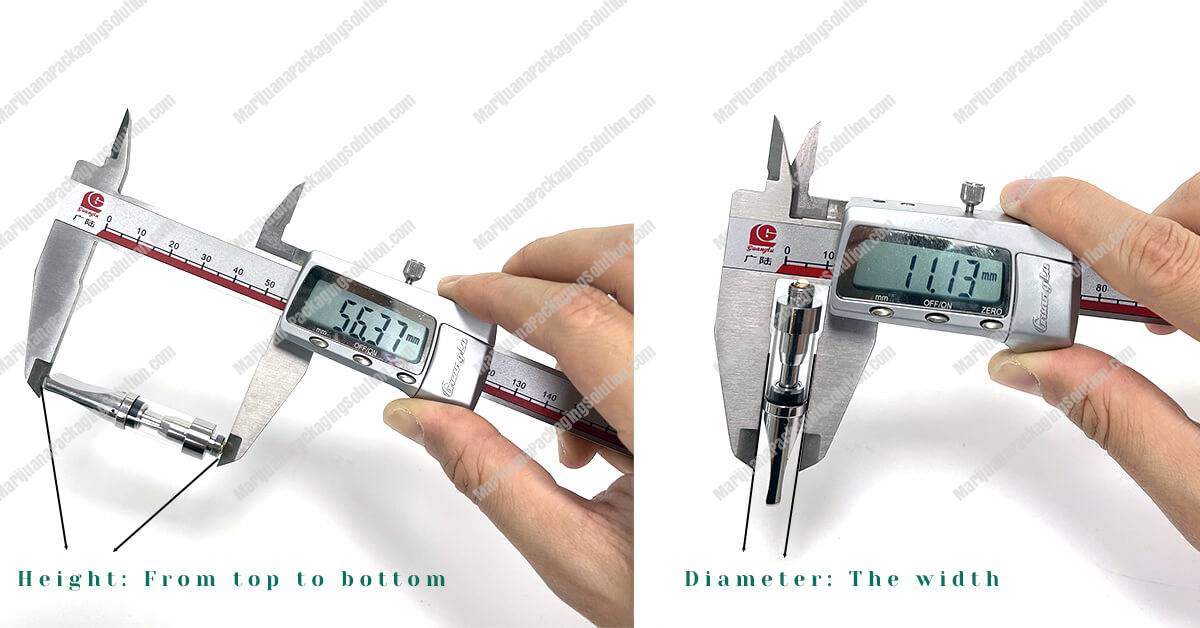 how to measure your cartridge's dimension with A Digital Caliper
