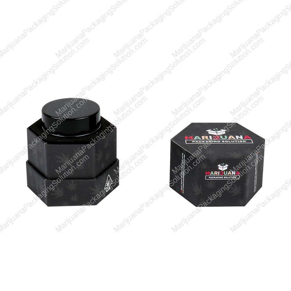 custom concentrate packaging hexagon telescopic box