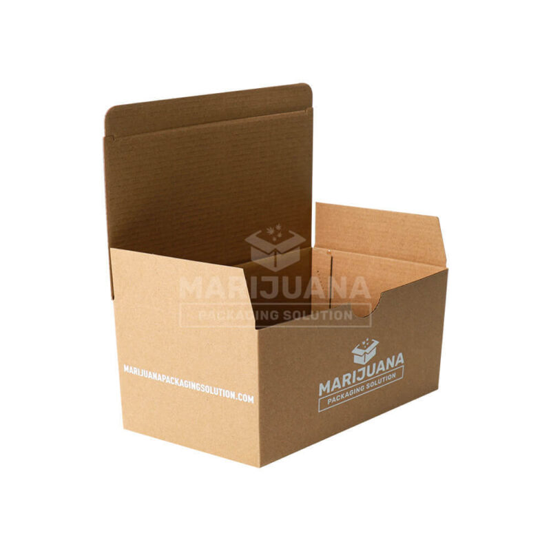 brown kraft shipper box with tuck top and auto bottom