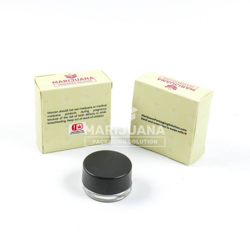 concentrate Flat folding box for cannabis concentrate jars