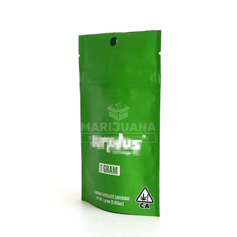 custom printed child resistant mylar bags for vape cartridge packaging