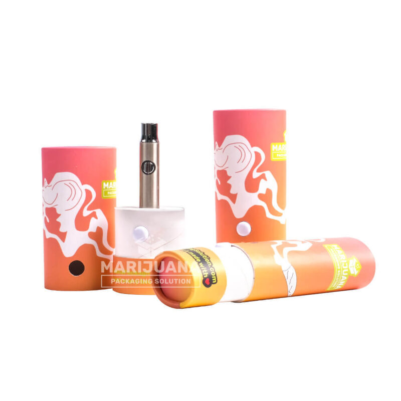child-resistant dab cartridge packaging paper tube oval