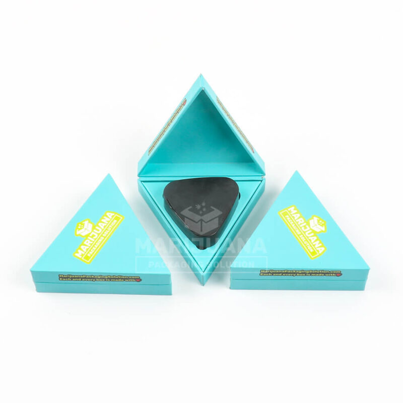 flap top triangle magnetic closure box
