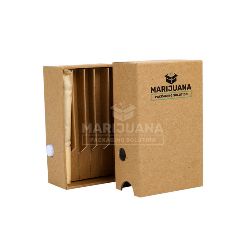 kraft sliding box packaging for cannabis joints