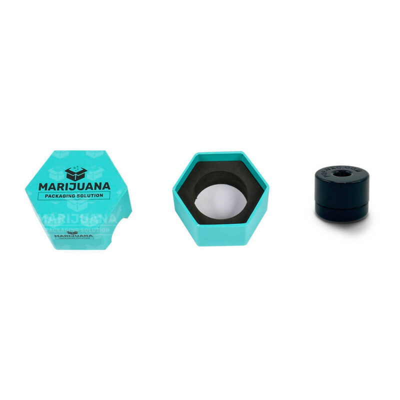 custom printing hexagon packaging boxes for pop vac jars packaging
