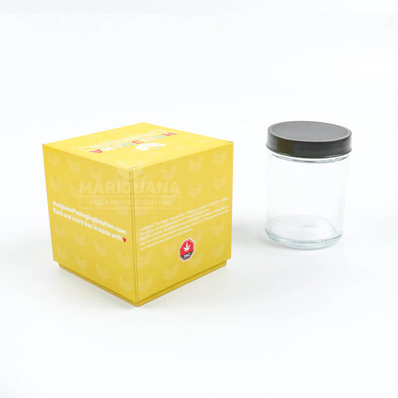 cannabis flower packaging box with slant-edge base