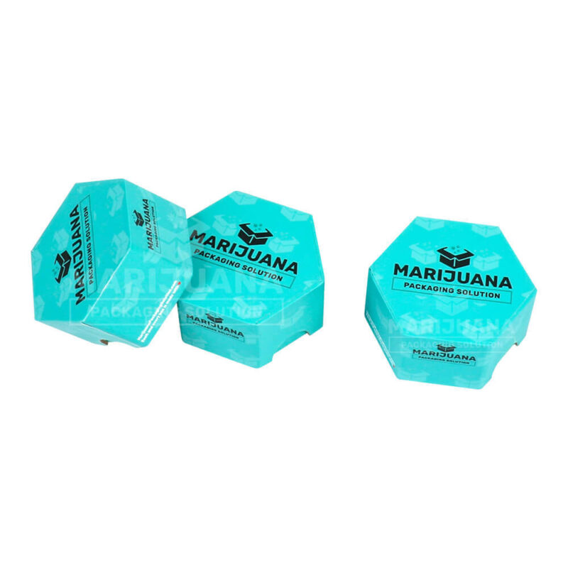 hexagon packaging lid and base box for pop vac jars packaging