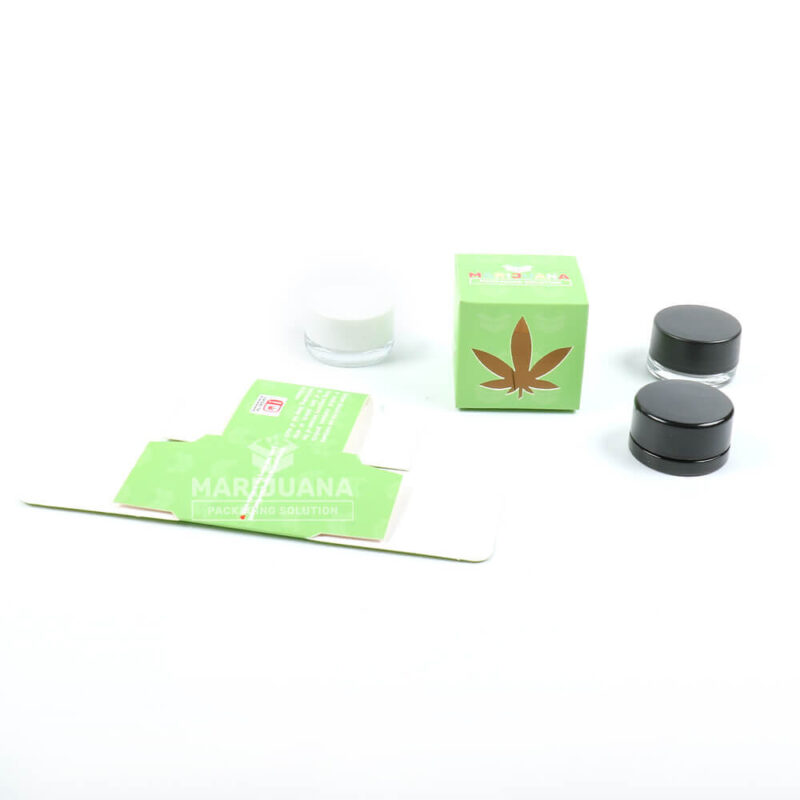 unique Concentrate Container Box with leaf shape die-cut