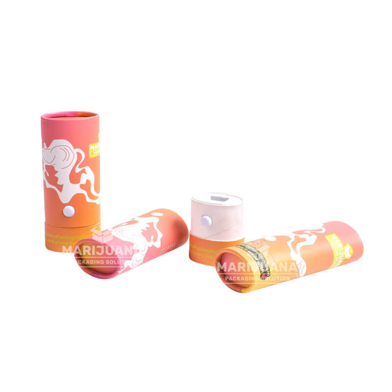 unique oval shaped dab cartridge packaging paper tube childproof