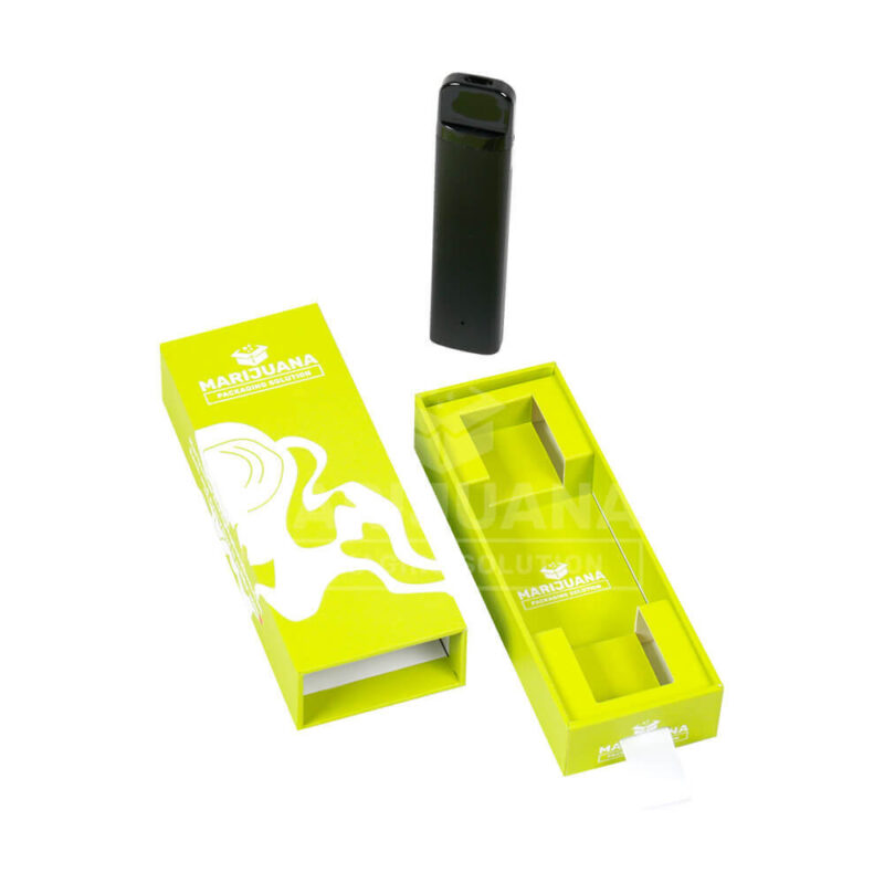 white ribbon box slide box for all-in-one vape packaging