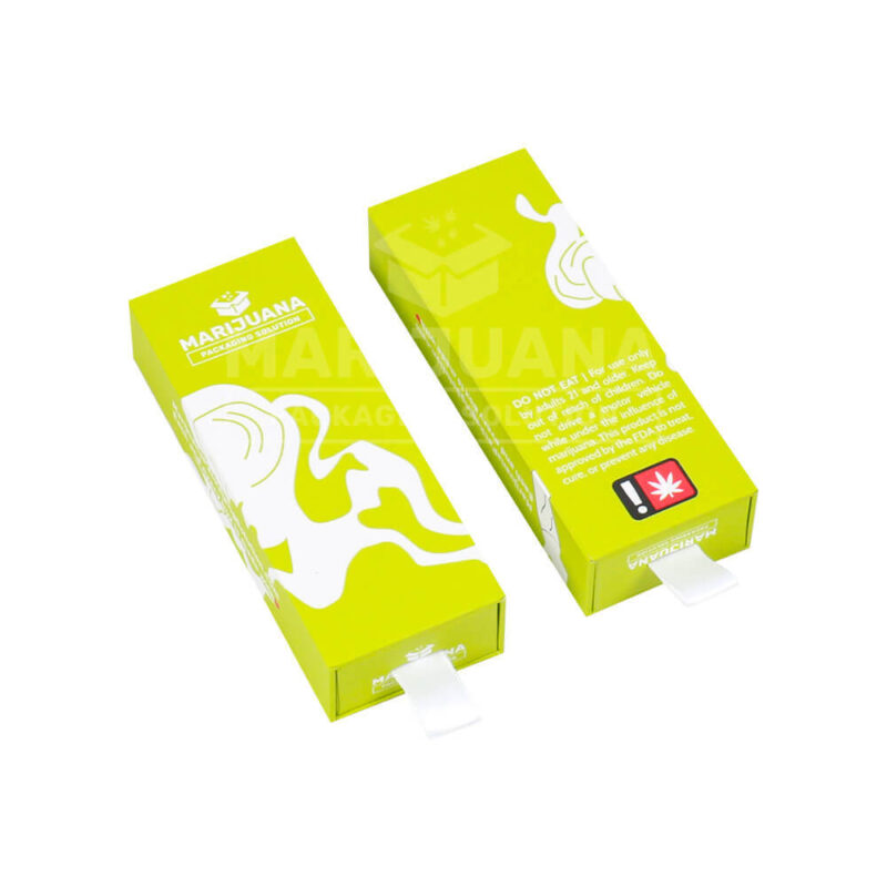 custom made ribbon slide boxes for all-in-one vape packaging