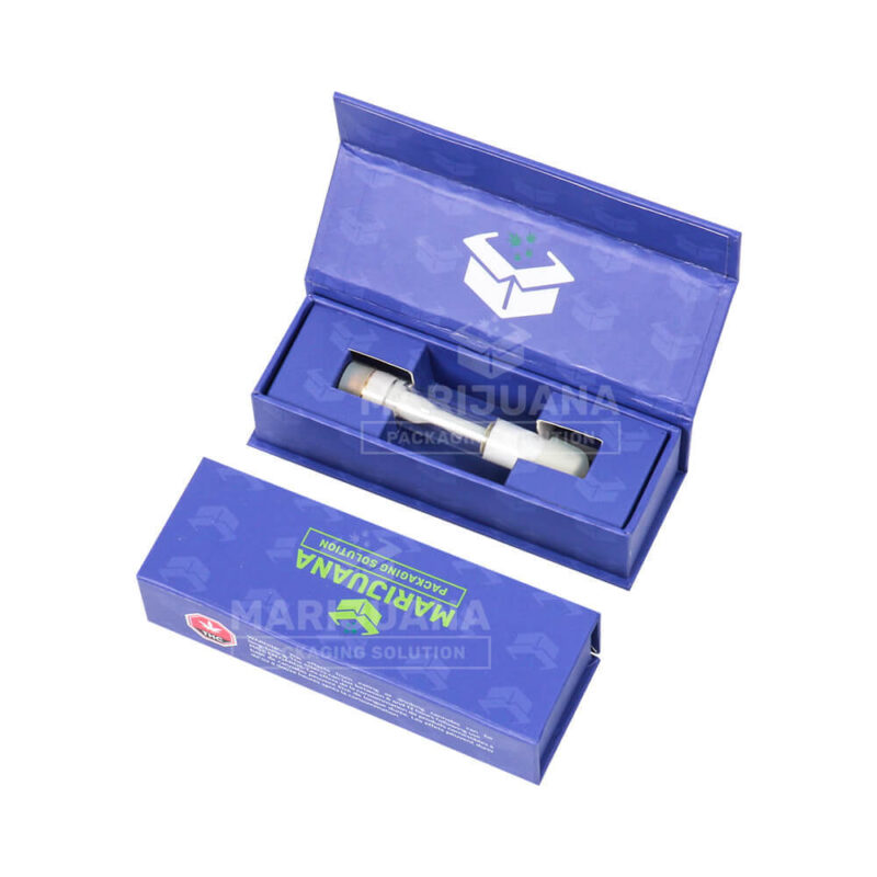 unique book-style magnetic boxes for cannabis vape cartridge packaging