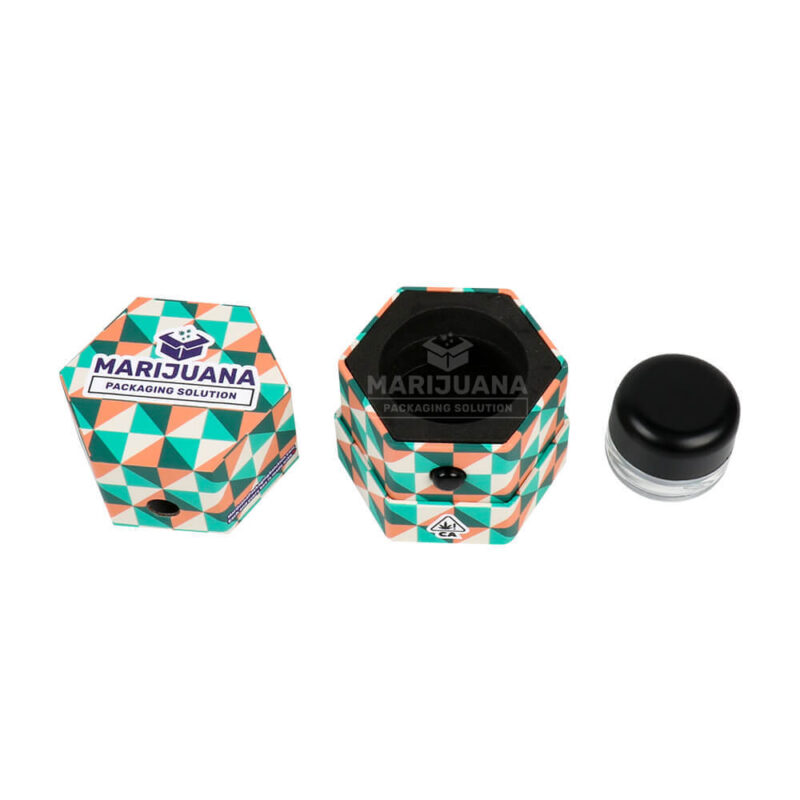 CR hexagon cardboard box for weed jar packaging