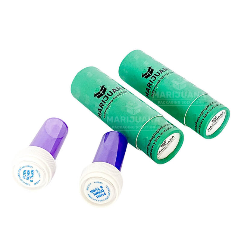 cannabis flower reversible cap vials packaging tube