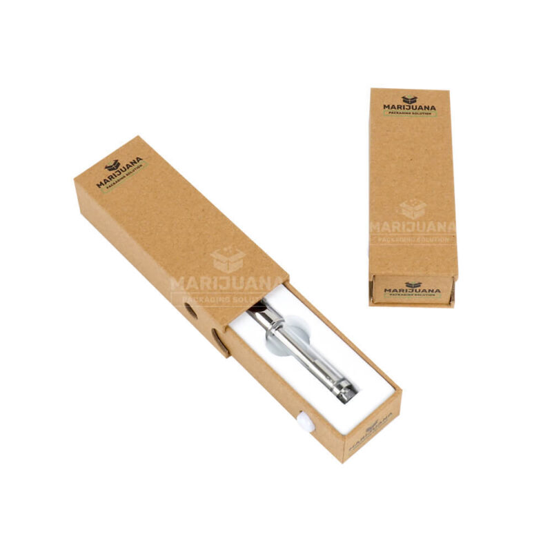 sliding kraft box for vape cartridge packaging