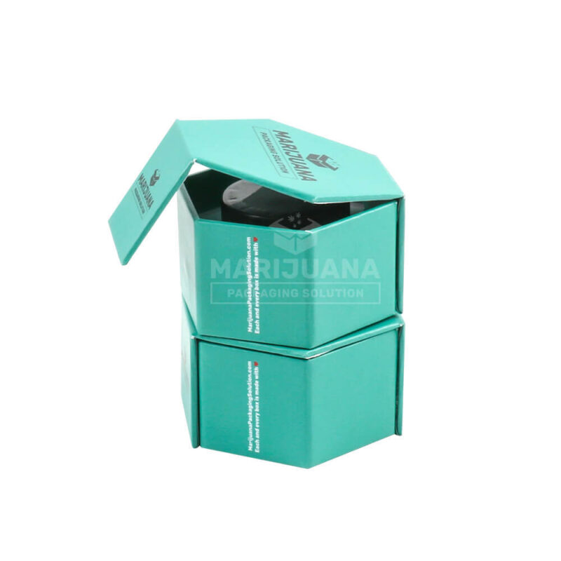 hexagon shaped box for concentrate packaging