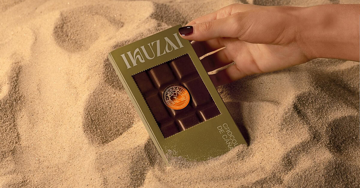 a luxurious feel rigid box on the beach