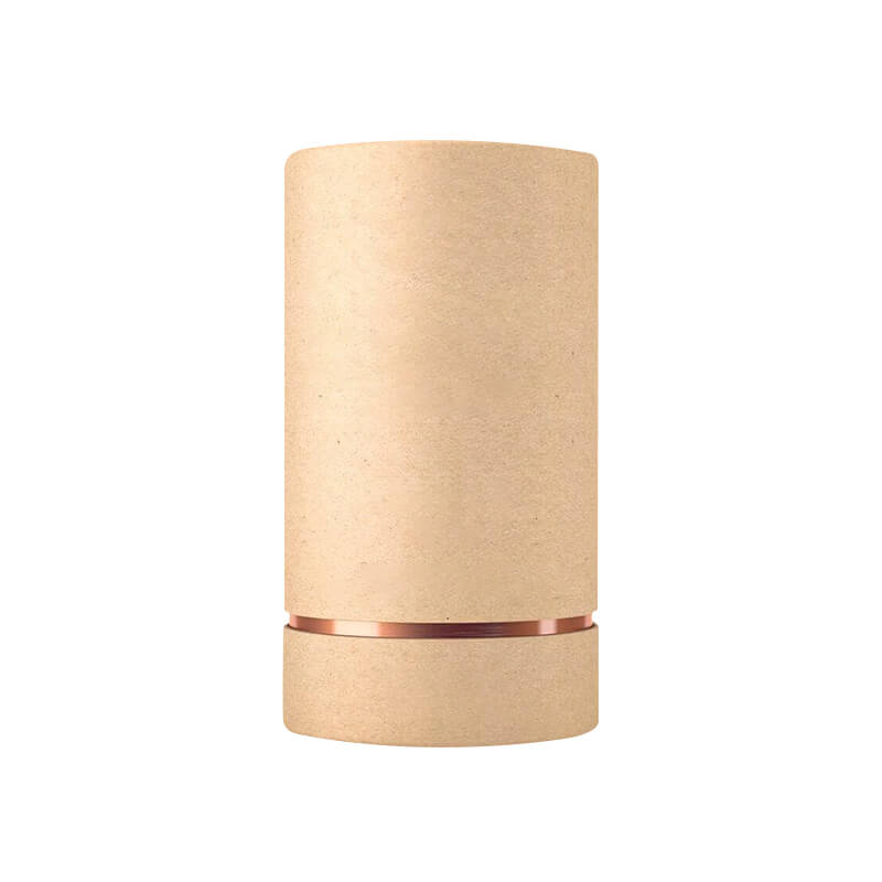 a blank kraft paper tube displaying a tube style: paper tube with exposed shoulder/neck