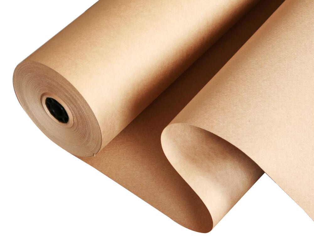 a roll of brown kraft paper