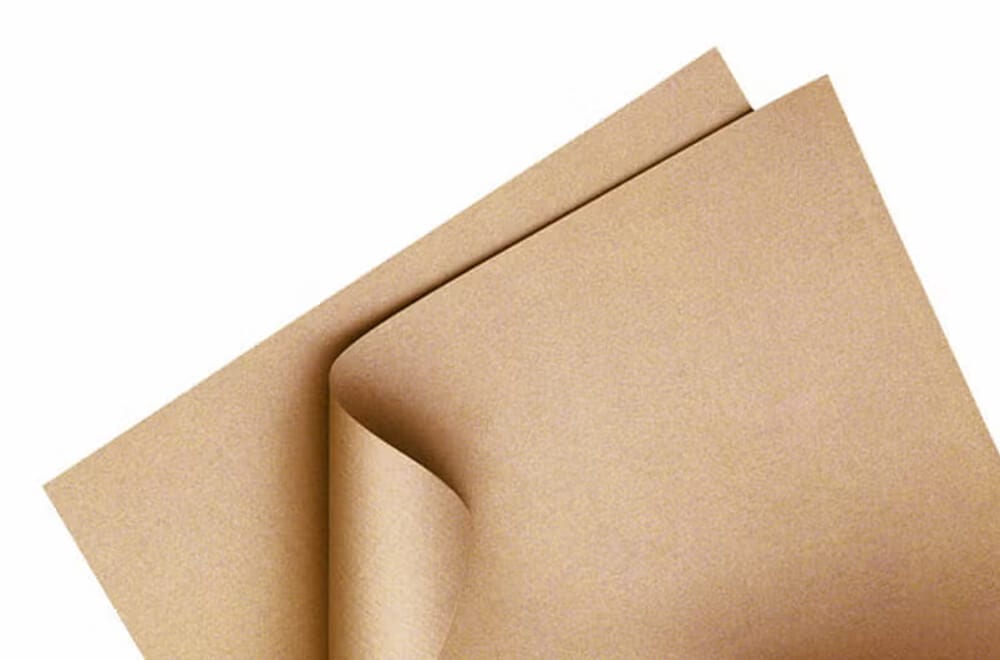 two pieces of high-quality natural brown kraft paper