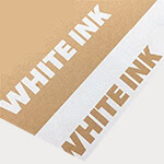white ink printing on brown kraft paper