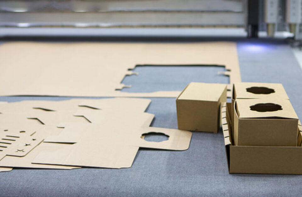 Die cut packaging boxes with various designs for cannabis products