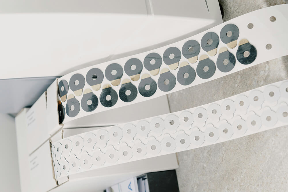 Colorful cannabis product packaging with paper material and die-cut designs