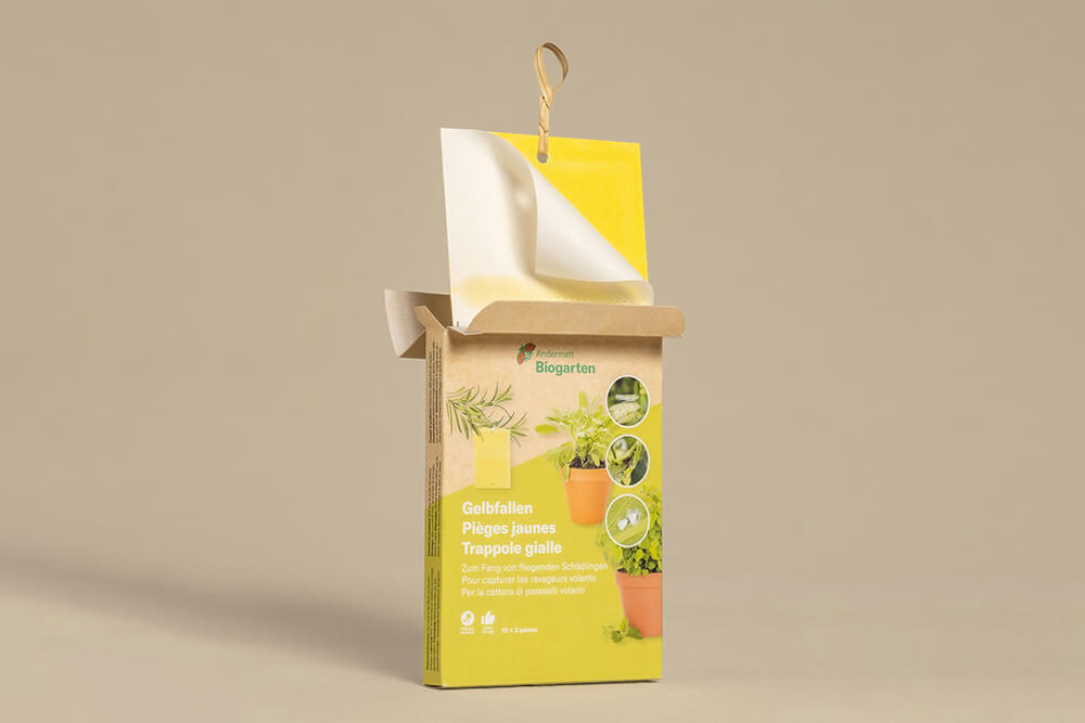 Printed kraft box packaging with hanging sticky pad insert