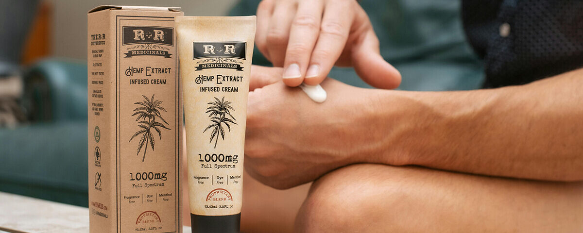 Hemp extract infused cream with eco-friendly custom packaging as secondary packaging