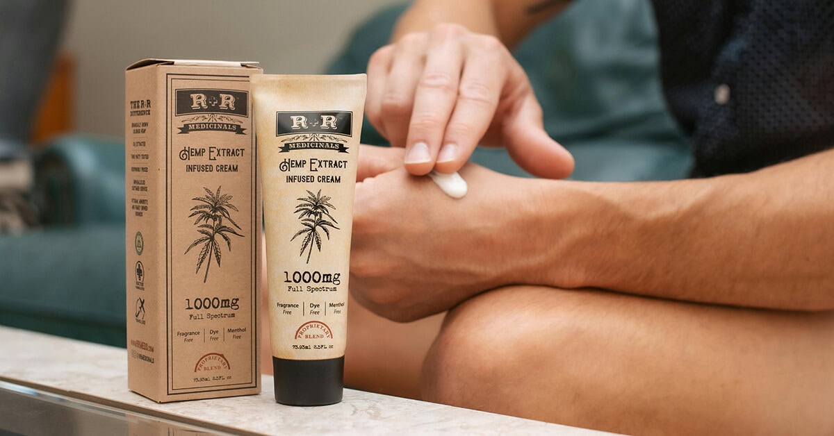 Hemp extract infused cream with eco-friendly custom packaging as secondary packaging
