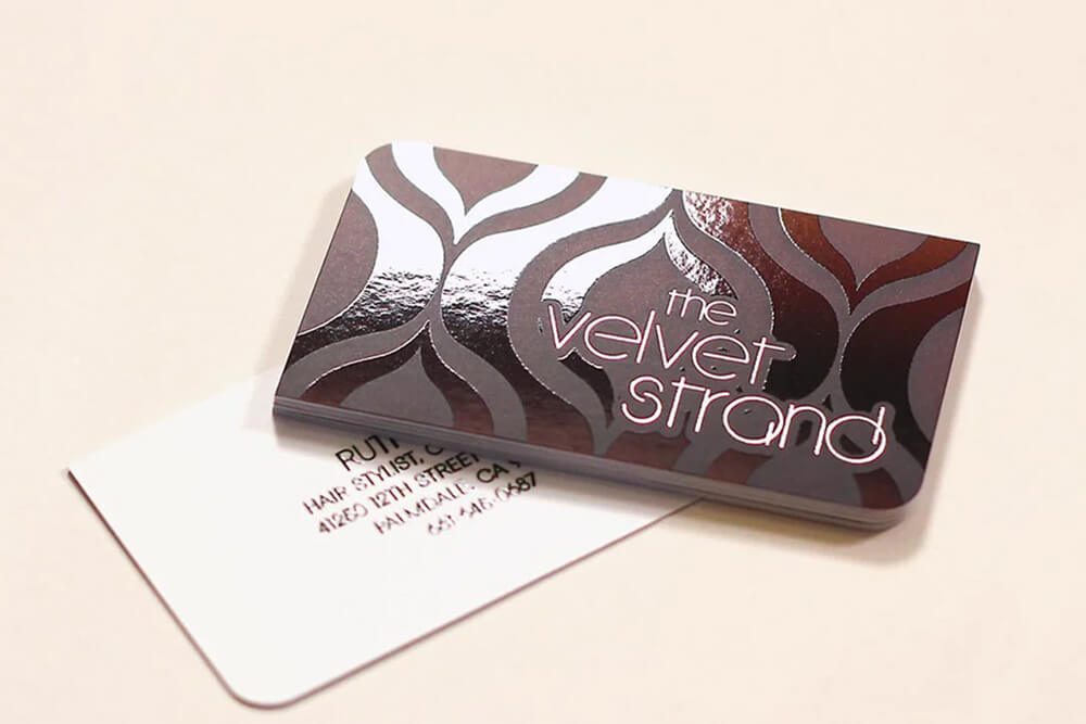 Spot gloss used on a business card