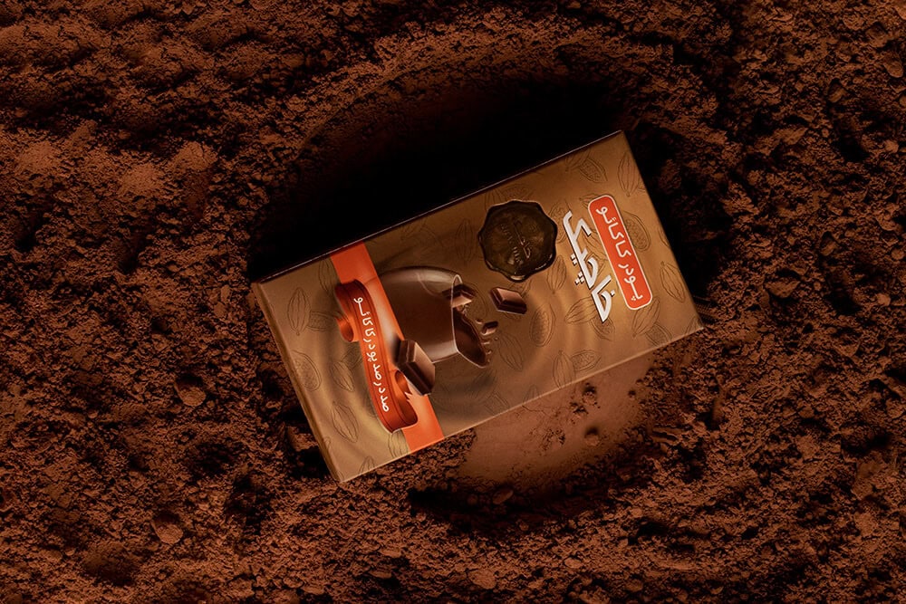 Premium truffle box packaging with branded paperboard design for chocolate products