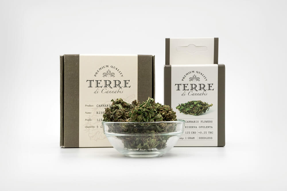 Custom cannabis boxes used for premium cannabis flower packaging with branded paper boxes.
