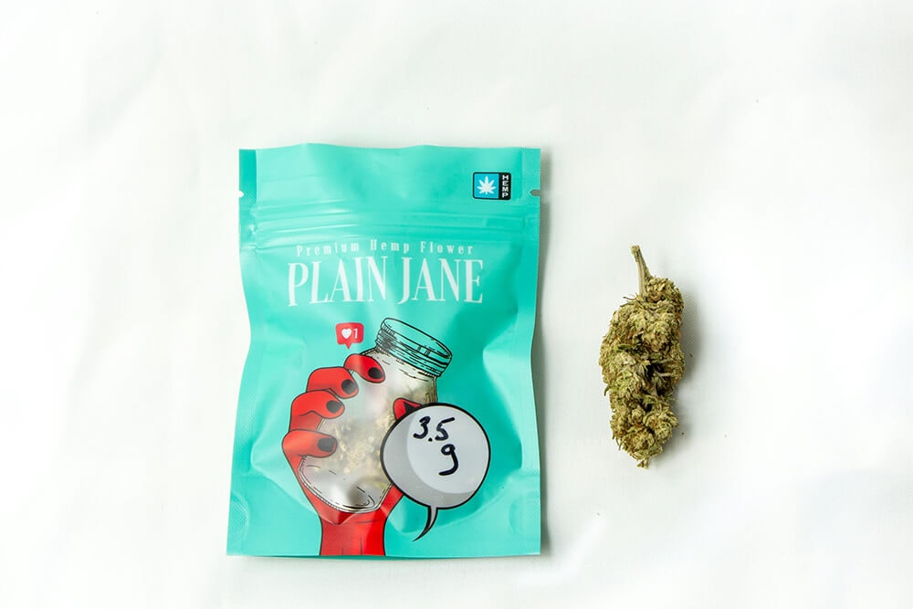 a custom printed mylar bag used as custom packaging solutions for flower