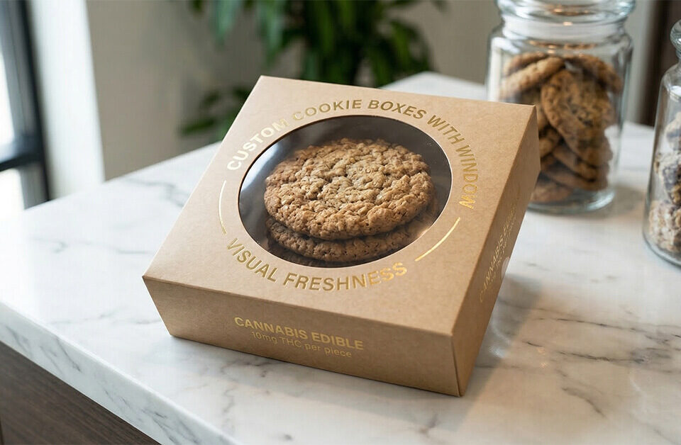 custom cookie boxes with PVC window on top