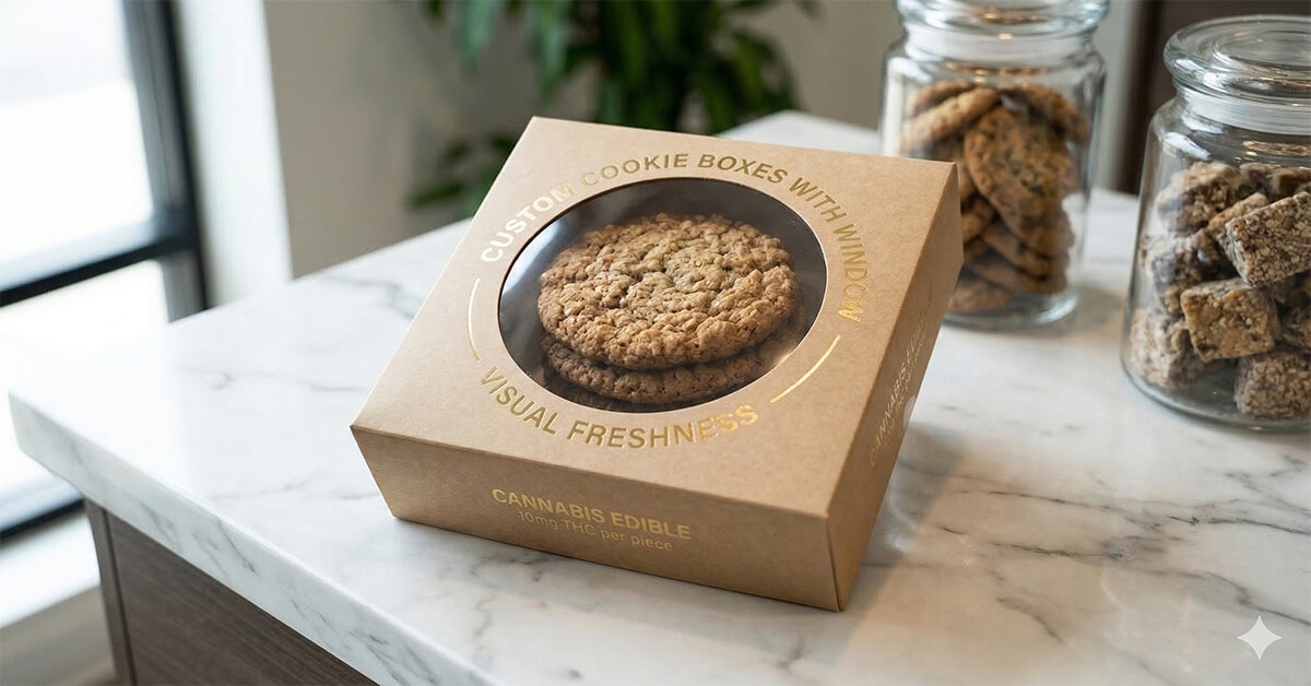 custom cookie boxes with PVC window on top