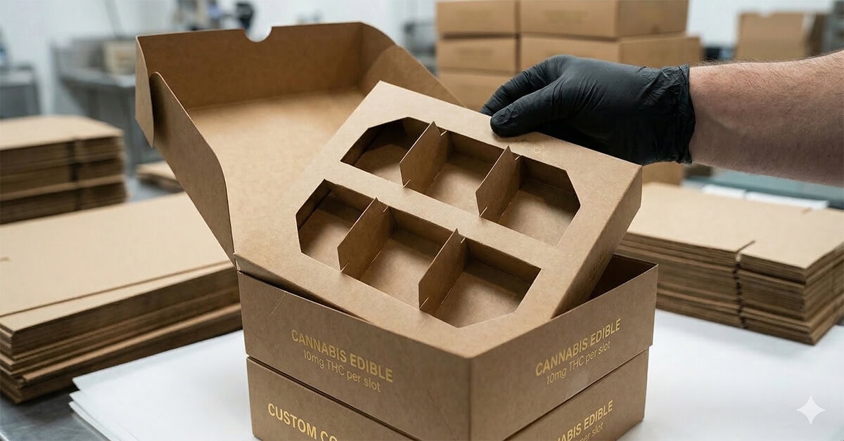 kraft cookie boxes with a paper insert