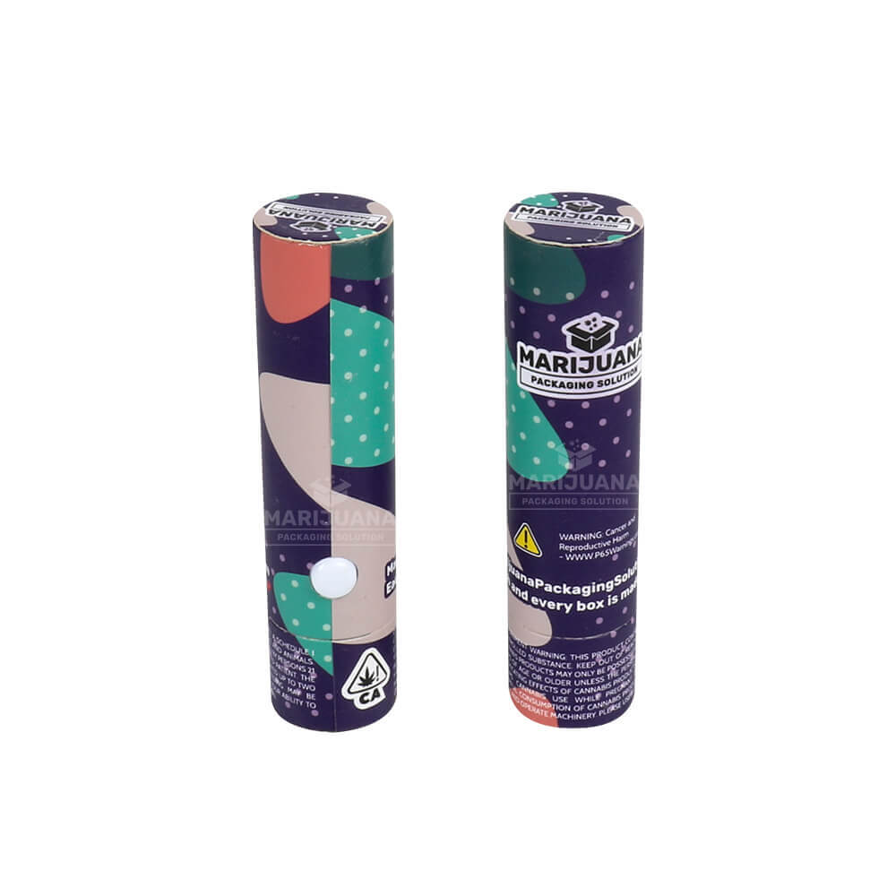 Two closed thc syringe dab packaging tubes showing child-resistant push button.