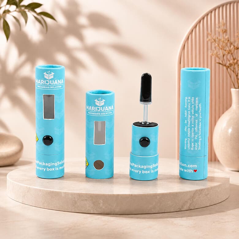 CR certified windowed paper tubes for vaporizer packaging