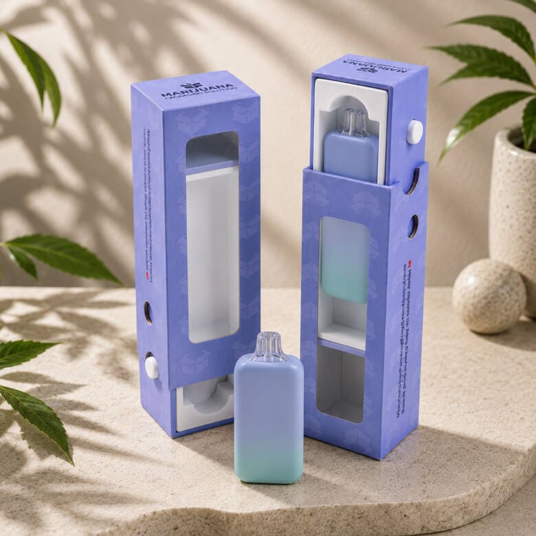 CR certified windowed slide boxes for All-in-one disposable packaging